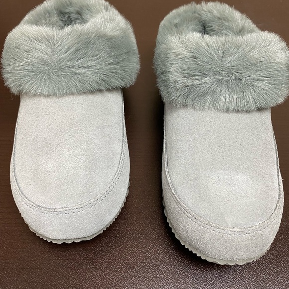 HP 🎊 SOREL Women's Go Coffee Run Slipper — Quarry Quarry Indoor/Outdoor Suede - Picture 2 of 5